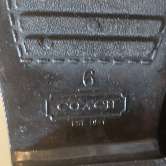 Coach Talia Black Tall Rubber Rain Boots - Picture 10 of 10